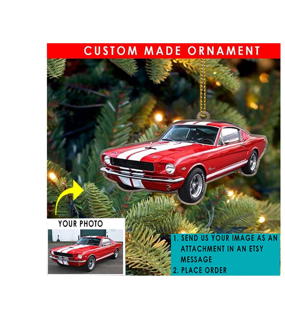Merry Christmas 2022 Muscle Cars Mustang Car Personalized Ornament Hot Rod Gifts Muscle Car | Etsy Ireland
