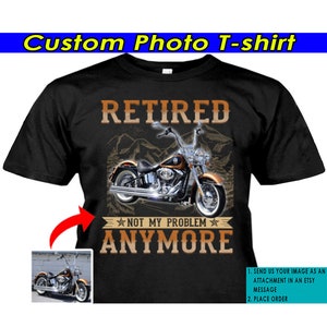 Funny Motorcycle Personalized T-shirts, Cool Gift For Biker Dad, Old Men Biker Gift, Biker Retirement, Biker Grandpas Tshirts (BK313)