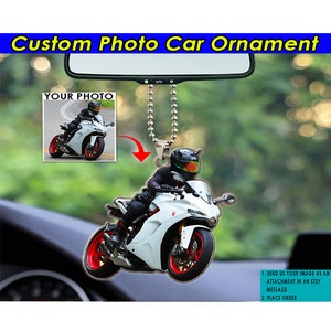 Sport Bike Motorcycle Personalized Car Ornament, Gifts For Motorcycle Lovers, Superbike Gift, Sportbike Motorcycles, Motorcycle Racing Gifts