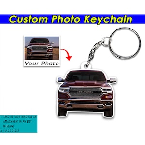 Pickup Truck Personalized Photo Keychains, Modern Pickup Truck, Mud Truck, Monster Truck, Lifted Truck, Compact Pickup Trucks