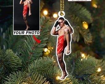Kickboxing Muay Thai Personalized Ornament, Gift For Martial Arts Lovers, Boxing Gift For Him/Her, Muay Thai Lovers, Acrylic Ornaments
