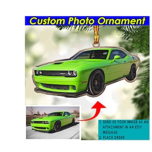 Muscle Car Personalized Ornament, Custom Photo Hot Rod Owner Gifts, Classic Car, Gifts For Lowrider Owners, Custom Car Ornament