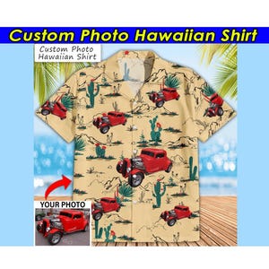 Hot Rod Vintage Classic Car Personalized Hawaiian Shirt, Unique Gifts For Car Lovers, Street Rod, Rat Rod, Custom Car Men Shirts (HAW1)