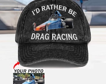 Dragster Racing Personalized Wash Denim Caps, Custom Dragster Racing Team Caps, Unique Gift For Dragster Racers (BK613)