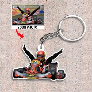 Go Kart Karting Personalized Keychains, Unique Gifts For Go Kart Lovers, Go Kart Racing Keychain, Karting keychains, Dirt Kart Racing Gifts