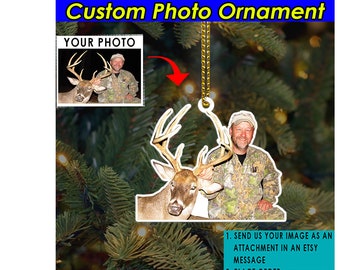 Hunter Gifts Hunting Personalized Ornament, Deer Hunter Dad Gifts, Gift For Hunting Lovers, Archery Hunting, Bowhunting, Acrylic Ornaments