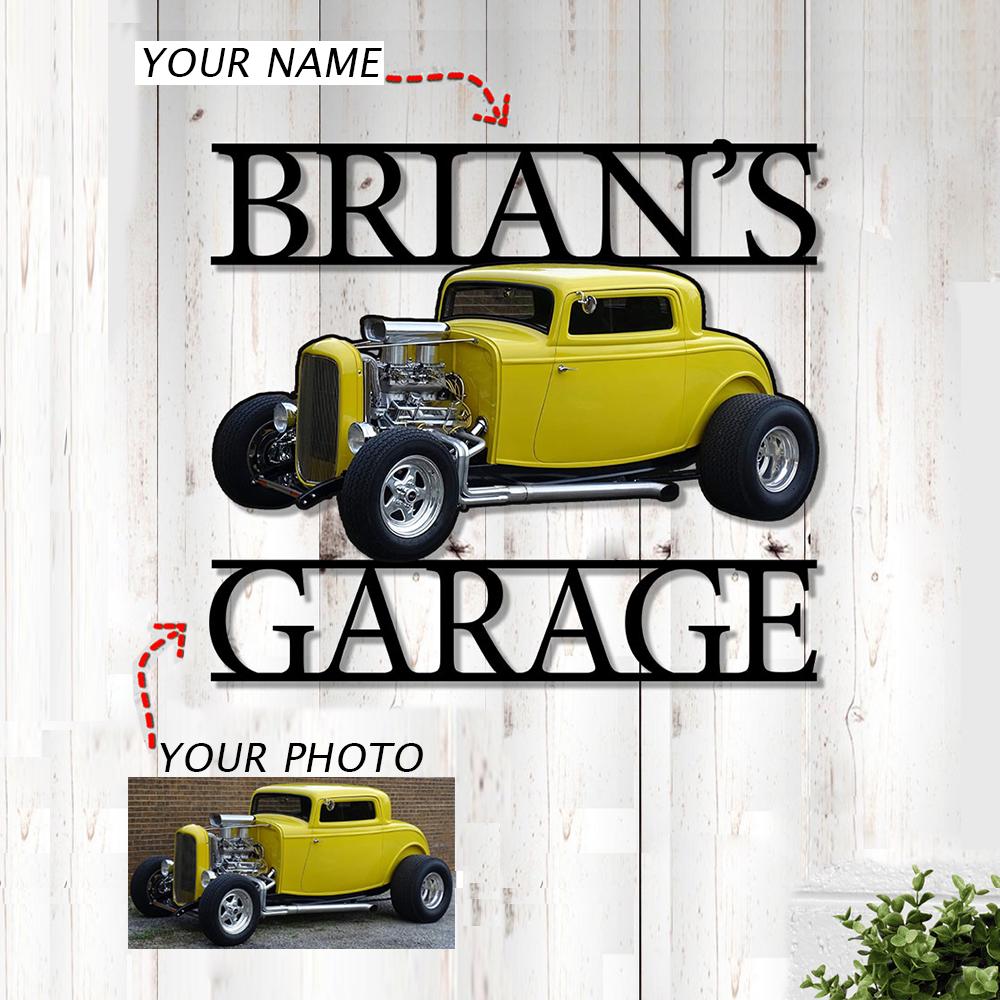 Hot Rod Street Rod Rat Rod Car Personalized Photo and Text Cut Metal ...