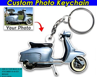 Roller personalisierte Schlüsselanhänger, einzigartiges Geschenk für Biker, Roller Mama, Roller Papa Geschenk, Roller Besitzer, Custom Motorcycles Keyrings