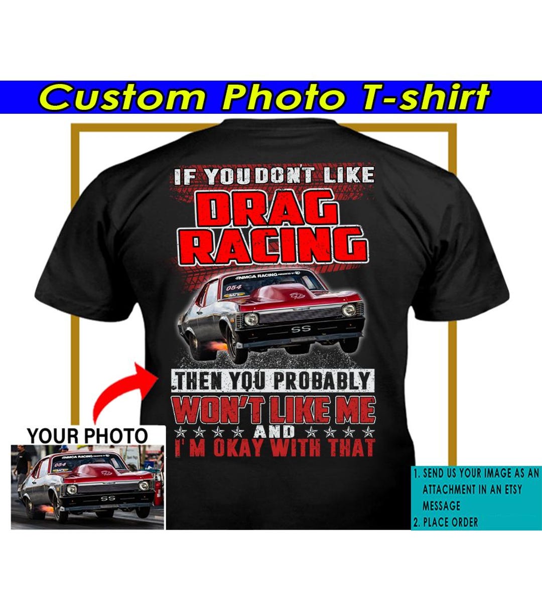 Funny Drag Racing Racer Personalized T-shirt, Unique Gift for Drag ...
