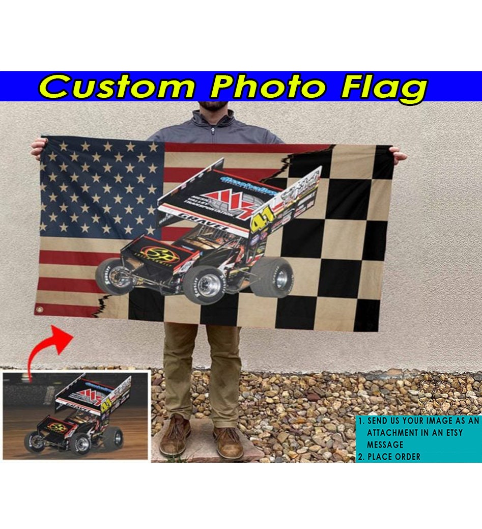 Buy Dirt Track Racing Personalized Photo Checkered Flag, Custom Racing  Flag, Late Models Car, Midget Car, Go Kart, Stock Car Racing Flag (mixed)  Online in India - Etsy, image size:947x1039