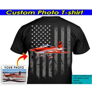Aircraft Gift Airplane Personalized T-shirt, Unique Gifts For Aircraft Owners, Airplane Lovers, Gifts For USA Pilots (On the Back) (BK5)