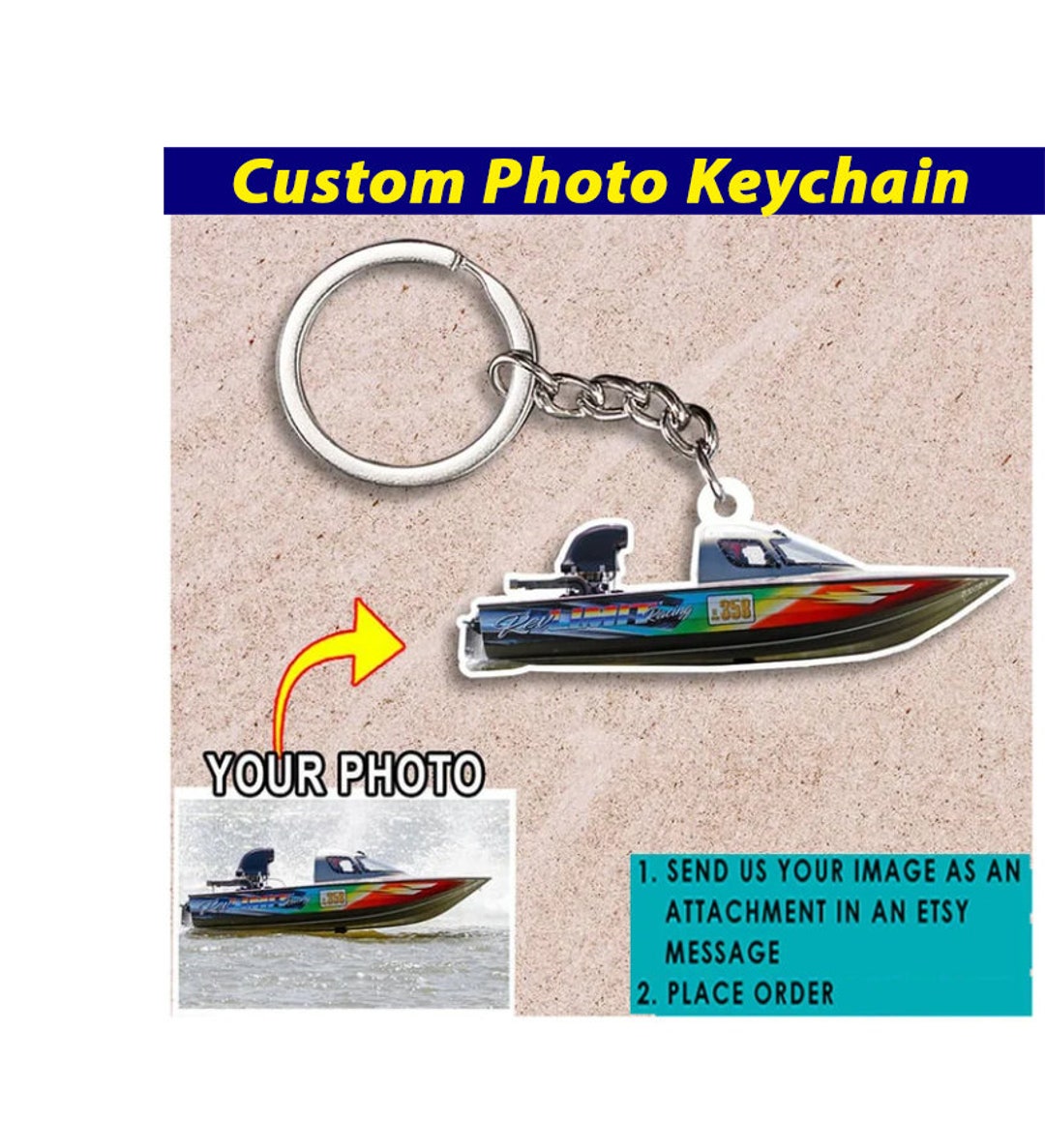 Custom Boat Keychain Boating Personalized Keychains Gift for Etsy