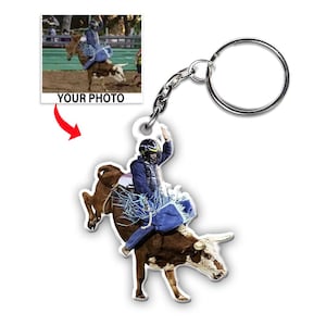 Steer Riding Mutton Busting Personalized Keychains, Gifts For Bull Riders, Cowboys Gift, Bucking Bull, Junior Bullriders, Calf Riding