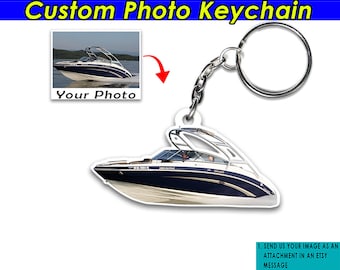 Porte-clés personnalisés pour bateaux, bateaux pontons, cadeau pour les plaisanciers, cadeau pour les amateurs de bateaux, cadeaux de capitaine de bateau, porte-clés personnalisés pour bateaux
