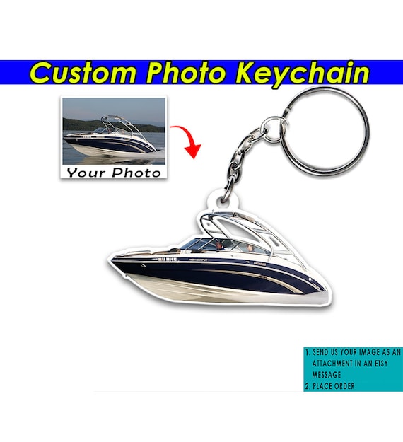Personalized boat keychain deals