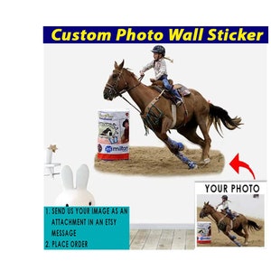 Gift For Equestrians Horse Personalized Wall Sticker, Riding Horse, Barrel Racing, Unique Gifts For Horse Lovers, Horse Owners Best Gifts