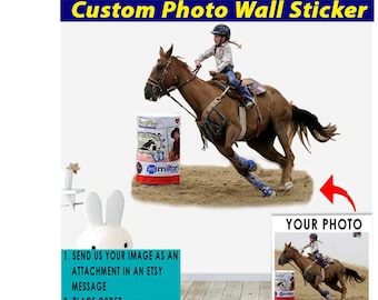 Gift For Equestrians Horse Personalized Wall Sticker, Riding Horse, Barrel Racing, Unique Custom Gift For Horse Lovers, Horse Owners