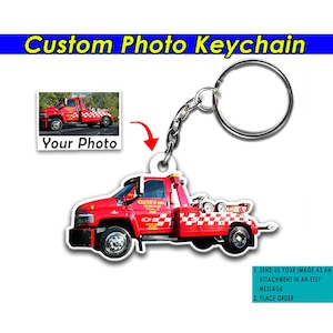 Wrecker Tow Truck Personalized Keychain, Unique Gifts For Trucker Dad, Trucker Boyfriend, Truck Drivers Gifts, Big Truck Lovers Gifts