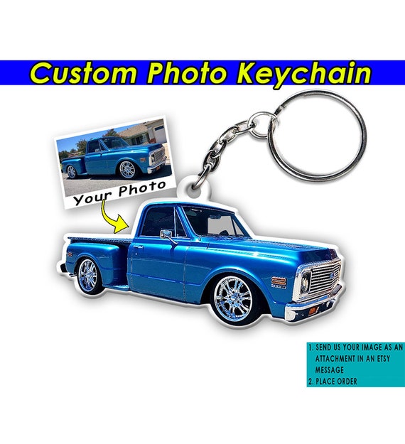 Classic Pickup Truck Personalized Keychains Gifts for Car Guys Modern Pickup Lifted Truck Mud Truck Monster Truck Square Body Keychain Etsy