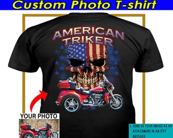 Trike Rider Triker Gifts Motorcycle Personalized T-shirt, Unique Gift For Triker, Trike Lover, American Triker (on the back) (BK171-TRIKER)