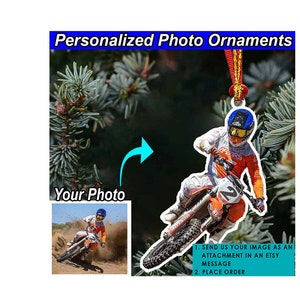 Motocross Personalized Ornament, Dirt Bike Lovers, Unique Gifts For Bikers, MX Rider Best Gifts, Acrylic Ornaments