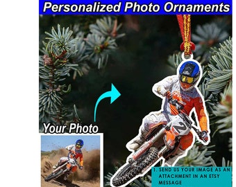 Motocross Personalized Ornament, Dirt Bike Lovers, Unique Gifts For Bikers, MX Rider Best Gifts, Acrylic Ornaments
