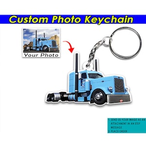 Llaveros personalizados de camionero, regalos geniales para camioneros, conductores de camiones grandes, llaveros de semirremolques, camiones pesados