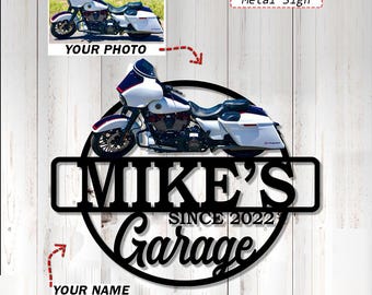 Unique Gift For Bikers Motorcycle Personalized Photo and Name Cut Metal Sign, Custom Motorcycle Sign, Cool Gift For Motorbike Riders (BK423)