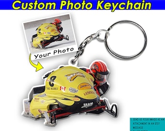 Snowmobile Snowboarding Mountain Riding Personalized Keychains, Snocross Gift, Snowcross Gift, Snowmobile Rider Keychain, Snowmobile Racing 