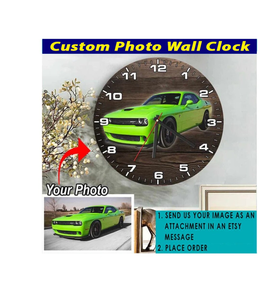 Muscle Car Personalized Wooden Wall Clock, Unique Gifts for Car Guys ...