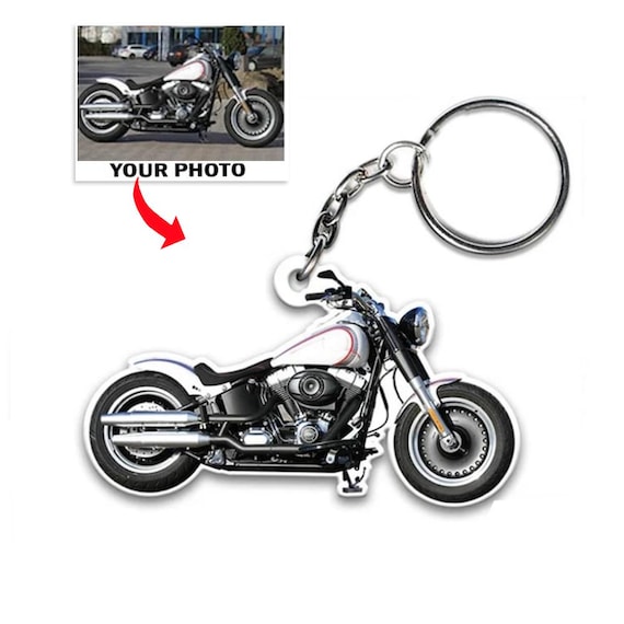 ファットボーイバイクのパーソナライズキーホルダー、バイカーへの