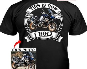 Divertente maglietta personalizzata per motociclisti, regalo fantastico per papà motociclista, il miglior regalo per nonno motociclista, papà motociclista pazzo (sul retro) (BK354)