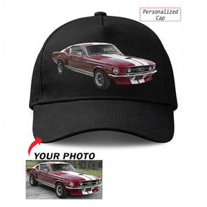 Classic Muscle Car Personalized Baseball Classic Cap, Vintage Car Custom Photo Classic Cap, Funny Gift For Car Enthusiasts (PHOTONLY)