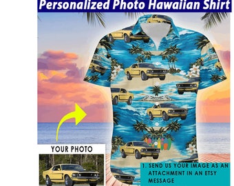 Vintage Car Hot Rod Owners Car Personalized Photo Hawaiian Shirt, Custom Classic Car Gifts, Muscle Car Lovers Gifts (HAW2)