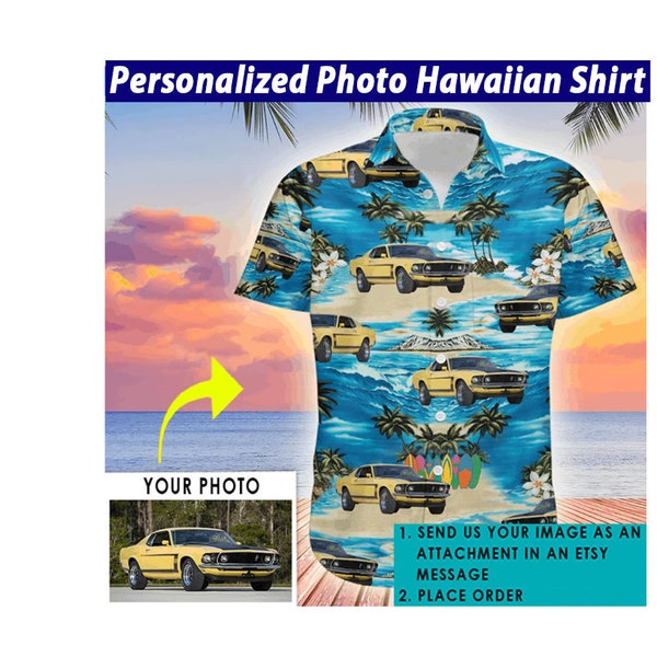 Vintage Car Hot Rod Owners Car Personalized Photo Hawaiian Shirt, Custom Classic Car Gifts, Muscle Car Lovers Gifts (HAW2)