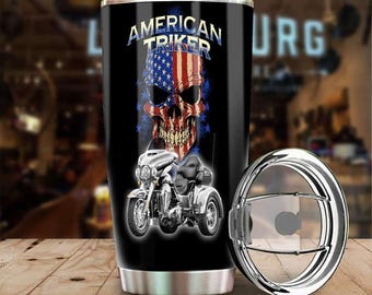 Trike Rider Best Gifts Tumbler For Trikers, Trike Motorcycle Mugs, Unique Gifts For Trike Lovers, American Trikers Cool Gifts (BK171)