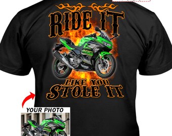 T-shirts personnalisés drôles de moto de sport de moto de sport, de superbike, de cadeau sympa pour les motards, de t-shirts de motards fous (au dos) (BK115)