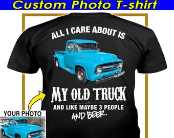 Camiseta personalizada de camioneta antigua, regalo para amantes de las camionetas C10, dueños de camionetas clásicas, regalos para amantes de las camionetas vintage (BK410-truck)