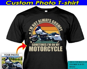 Divertente maglietta personalizzata per motociclisti, regalo fantastico per motociclisti, regalo unico per amanti delle moto, moto bagger, motociclista scontroso (BK421)