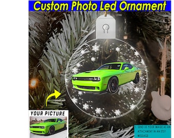 Muscle Car Personalized Led Acrylic Ornament, Hot Rod Owners, Classic Vintage Car, Gifts For Car Guys, Lowrider Owner