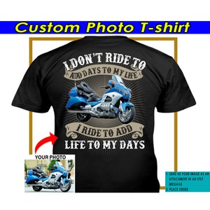 Cool Gifts For Bikers Motorcycle Personalized T-shirt, Unique Gifts For Motorcycle Lovers, Sport Bike, Custom Bike (On the Back) (BK6)