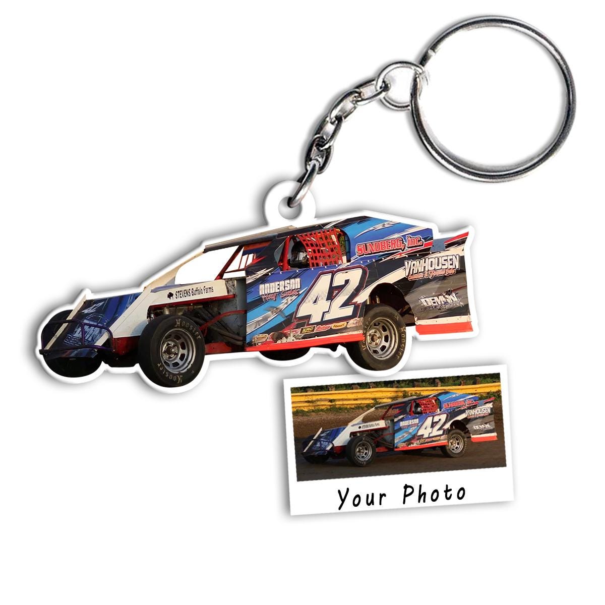 Mid Ohio Raceway Keychain Late Model Car Personalized Keychains, Modified Stock Cars, Gifts for ...