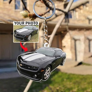 Llaveros personalizados con foto de muscle cars clásicos americanos, regalos geniales para amantes de los muscle cars, llaveros de coche personalizados