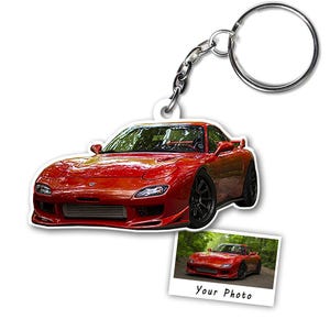 JDM Drifting Sports Car Personalized Keychains, Cool Gifts For Car Guys, Gifts For JDM Car Lovers, Custom Car Keyrings