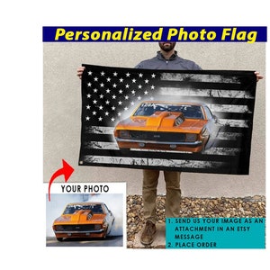 Ziehen Sie das Racing personalisierte Flagge, Autorennen treiben, Muskelauto Hot Rod Racing, Motorsport, Dirt Track Racing, Flagge 24X36 (AmericanFlag02)