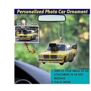 Adorno personalizado para coche de carreras de dragsters, regalos únicos para corredores de dragsters, coches divertidos, carreras de hot rods, coches de carreras de pista de tierra