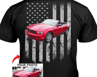 Classic Sports Car Personalized Photo T-shirt, Modern Car, Custom Car, Luxury Car, Unique Gifts For Car Lovers (On the Back) (BK5)