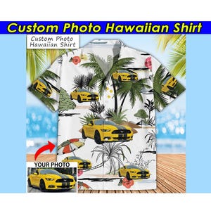 Muscle Car Personalized Photo Hawaiian Shirt, Car Enthusiast Gifts, Custom Car, Classic Vintage Car, Modern Car, Hot Rod Owners (HAW4)