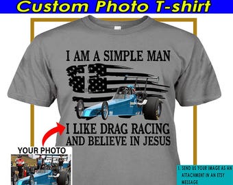 Drag Racing And Jesus Personalized T-shirt, Unique Gifts For Christian Drag Racer, Cool Drag Racing Driver, Funny Drag Racing Xmas (BK466)