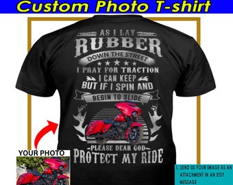 Bikers Prayer Motorcycle Personalized T-shirt, Gift For Christian Bikers, Motorcycle Lovers, Sport Bike, Custom Bike (On the Back) (BK447)